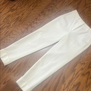 WHBM Elegant ecru pants, size 00, NWOT